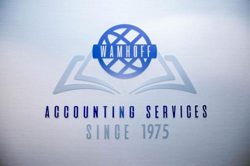 The interior Wamhoff Accounting sign